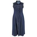 Women’s Plus Size Long Denim Shirt Dress