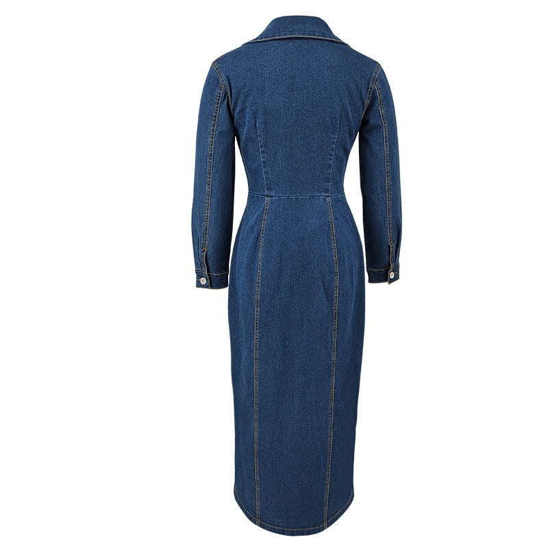 Women’s Button-Front Denim Shirt Dress