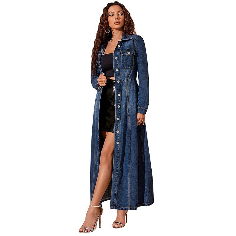 Women’s Button-Front Denim Shirt Dress