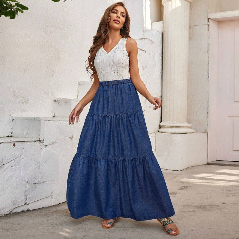 Women’s Long Denim Skirt