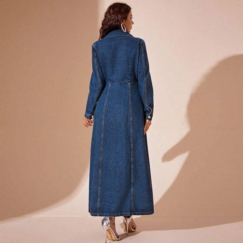 Women’s Button-Front Denim Shirt Dress